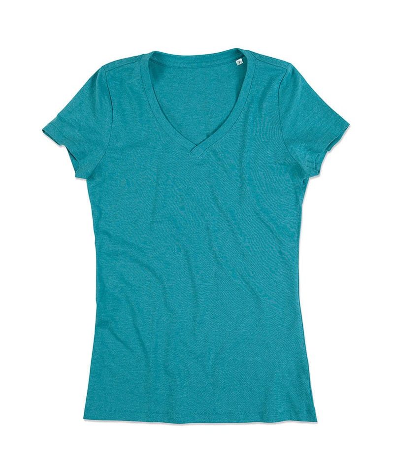 T-shirt donna manica corta collo V Melange Stedman ST9910 14 Tshirt-personalizzate-donna-moda-collo-V-ST9910-verde-acqua