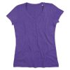 T-shirt donna manica corta collo V Melange Stedman ST9910 1 Tshirt-personalizzate-donna-moda-collo-V-ST9910-viola-porpora