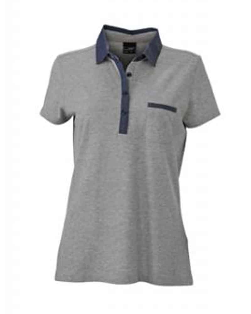 Polo donna manica corta bicolore James and Nicholson JN989 - immagine 4