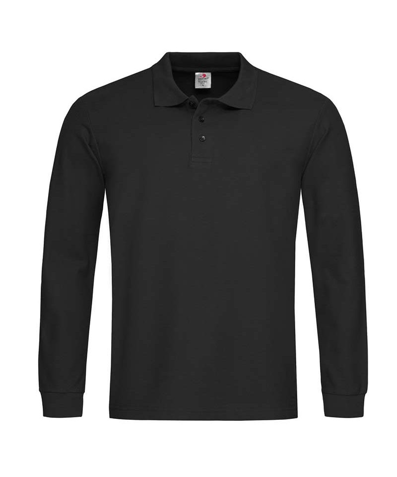 polo-uomo-manica-lunga-stedman-st3400-nero
