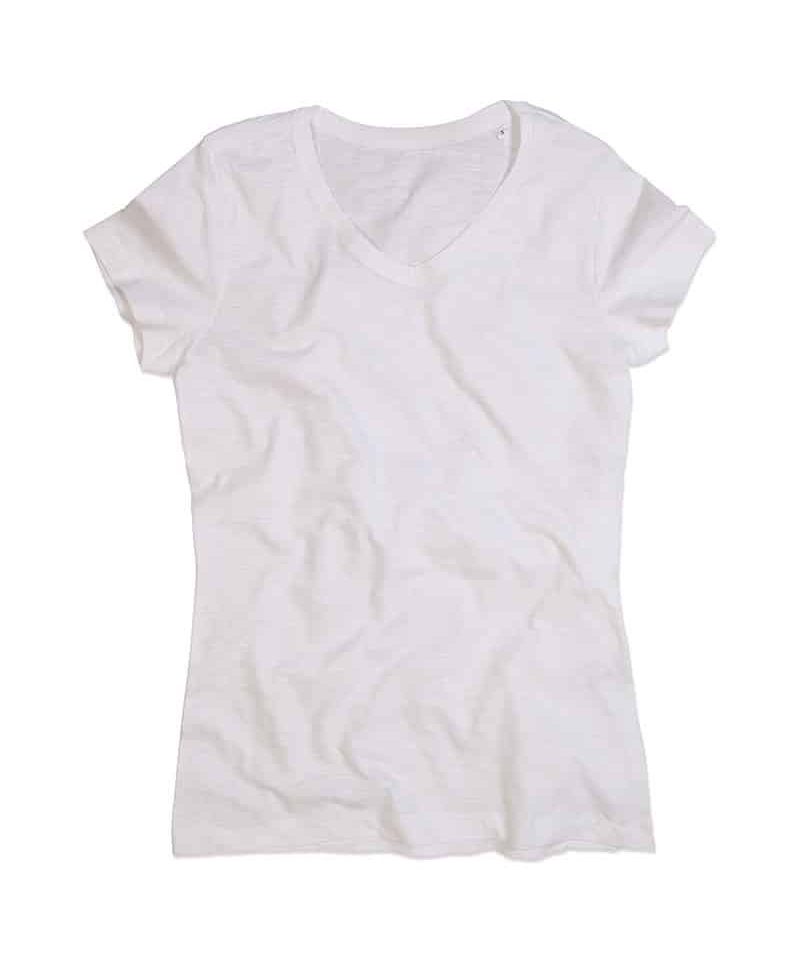 T-shirt donna collo V slub Stedman ST9510 8 tshirt-personalizzata-donna-manica-corta-collo-V-moda-ST9510-bianco