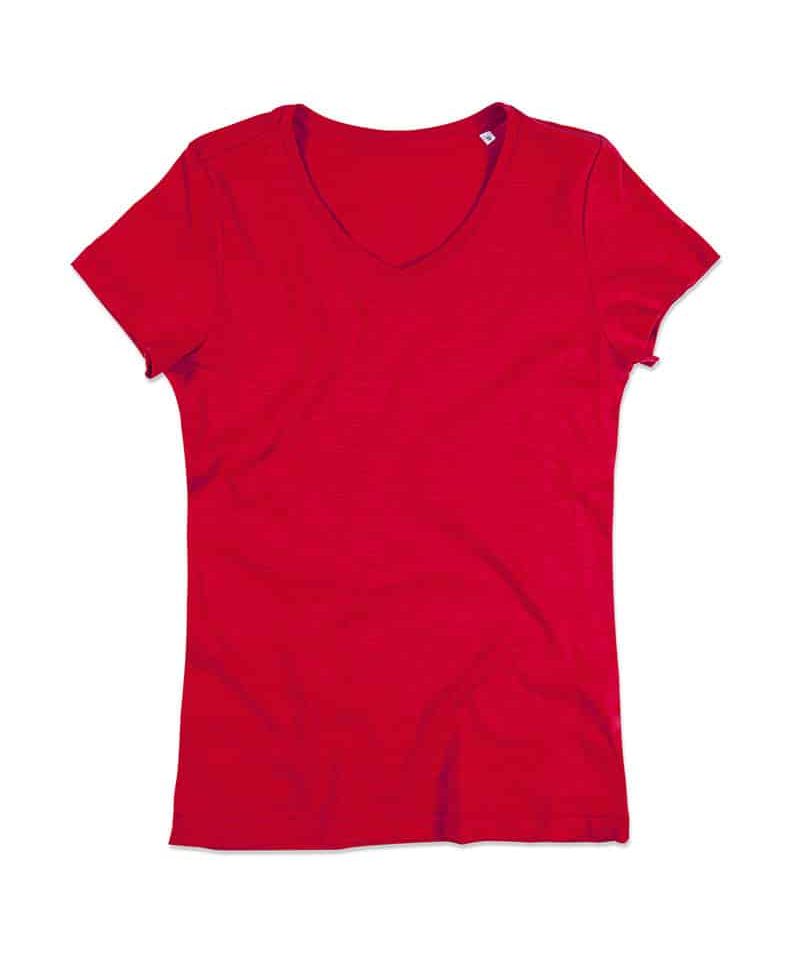 T-shirt donna collo V slub Stedman ST9510 5 tshirt-personalizzata-donna-manica-corta-collo-V-moda-ST9510-rosso