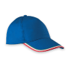 Cappellino Baseball 5 Pannelli Tricolore PM103 1 Cappellino-Baseball-5-Pannelli-con-Tricolore-su-visiera-BYB103-blu-royal