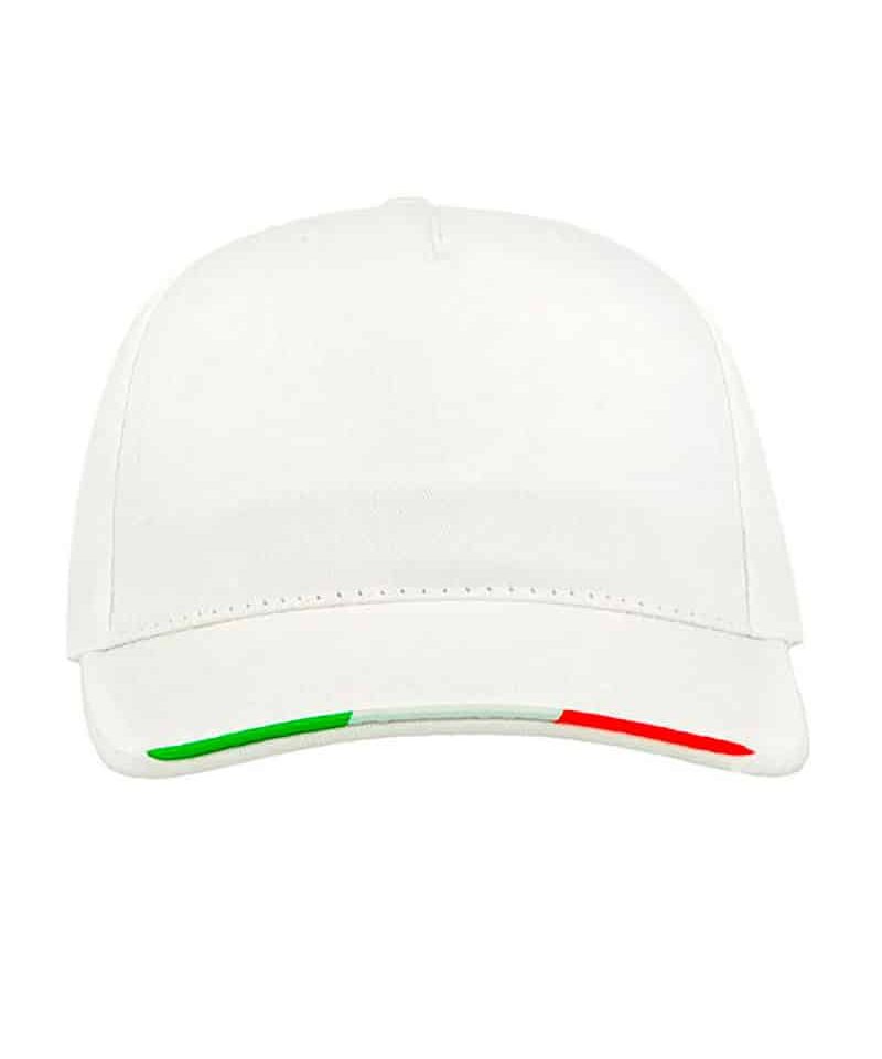 Cappellino Baseball con tricolore 5 pannelli Atlantis Start Five Italia ATSTFI 9 Cappellino Baseball con tricolore 5 pannelli Atlantis Start Fve Italia ATSTFI bianco
