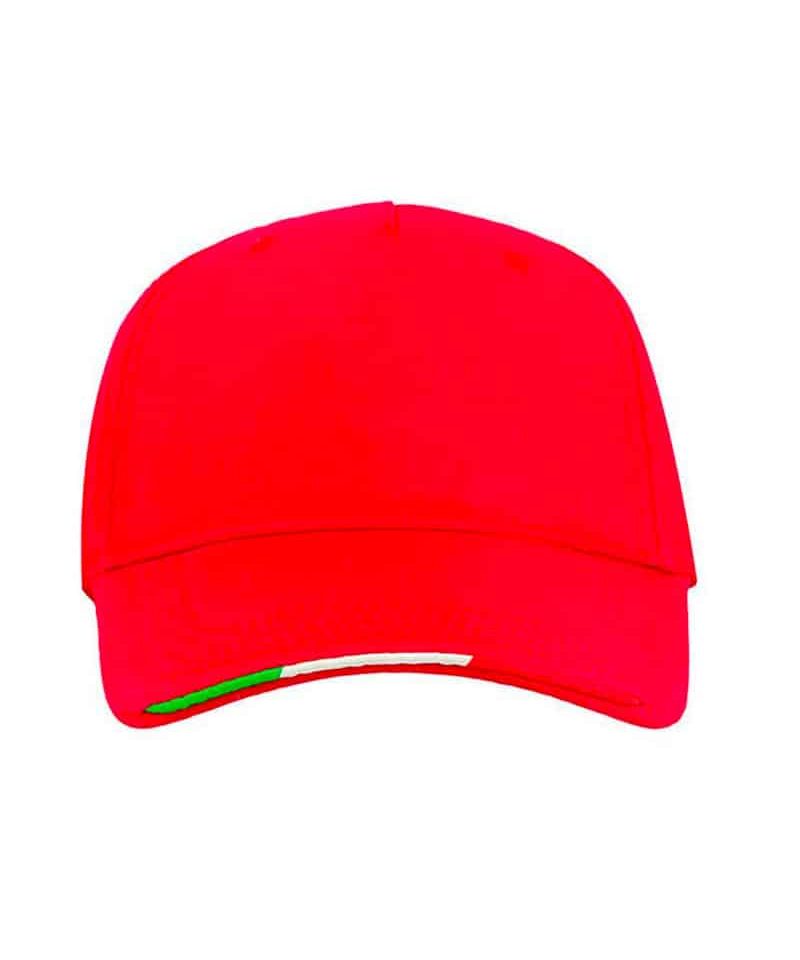 Cappellino Baseball con tricolore 5 pannelli Atlantis Start Five Italia ATSTFI 13 Cappellino Baseball con tricolore 5 pannelli Atlantis Start Fve Italia ATSTFI rosso