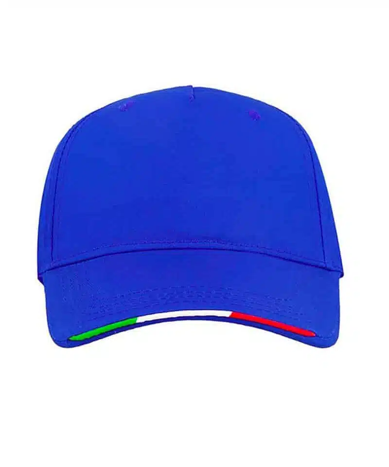 Cappellino-Baseball-con-tricolore-5-pannelli-Atlantis-Start-Fve-Italia-ATSTFI.-blu-royal