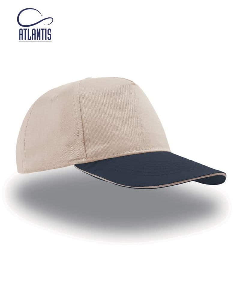 Cappellino baseball 5 pannelli Atlantis STARTFIVE ATSFSW 24 Cappellino-baseball-5-pannelli-STARTFIVE-bicolore-panna-blu