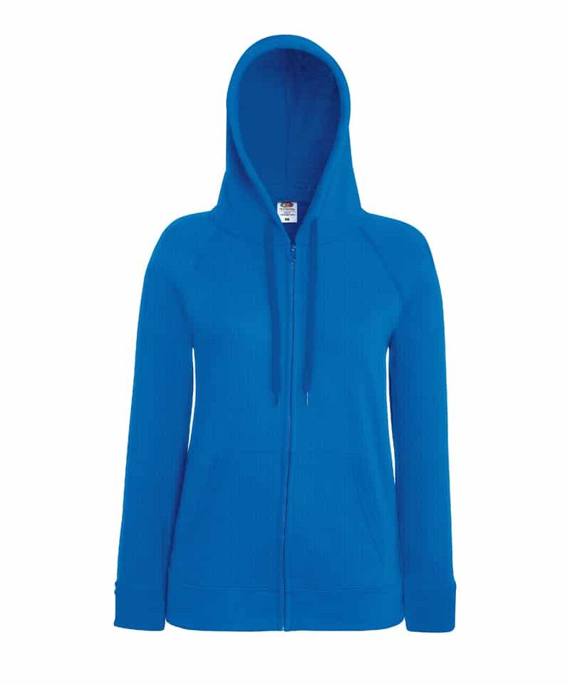Felpa Donna Cappuccio e Zip Leggera Fruit of the Loom FR621500 blu royal