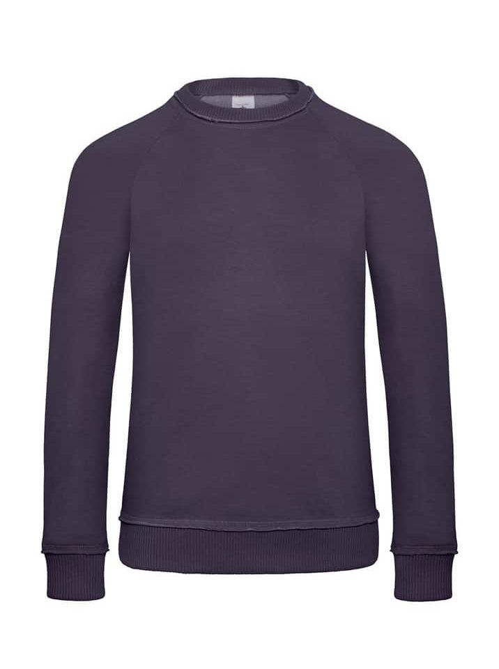 Felpa Uomo Girocollo Vintage BC Collection BCWMD20 4 Felpa Uomo Moda Girocollo Raglan BCWMD20 Viola Porpora
