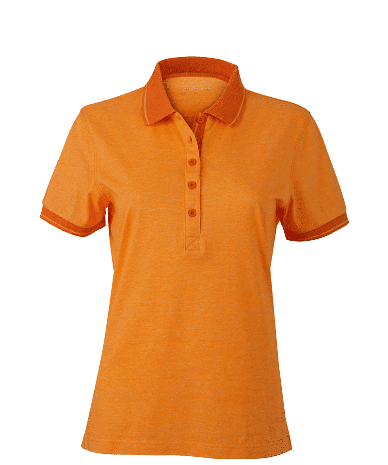 Polo Donna bicolore manica corta JN705 arancio