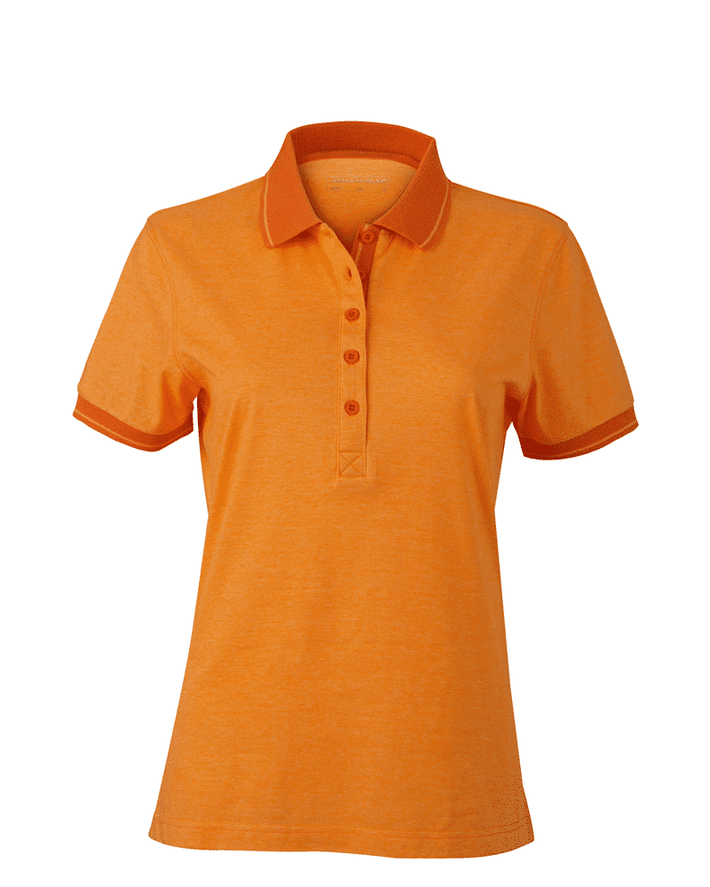 Polo Donna bicolore manica corta JN705 arancio