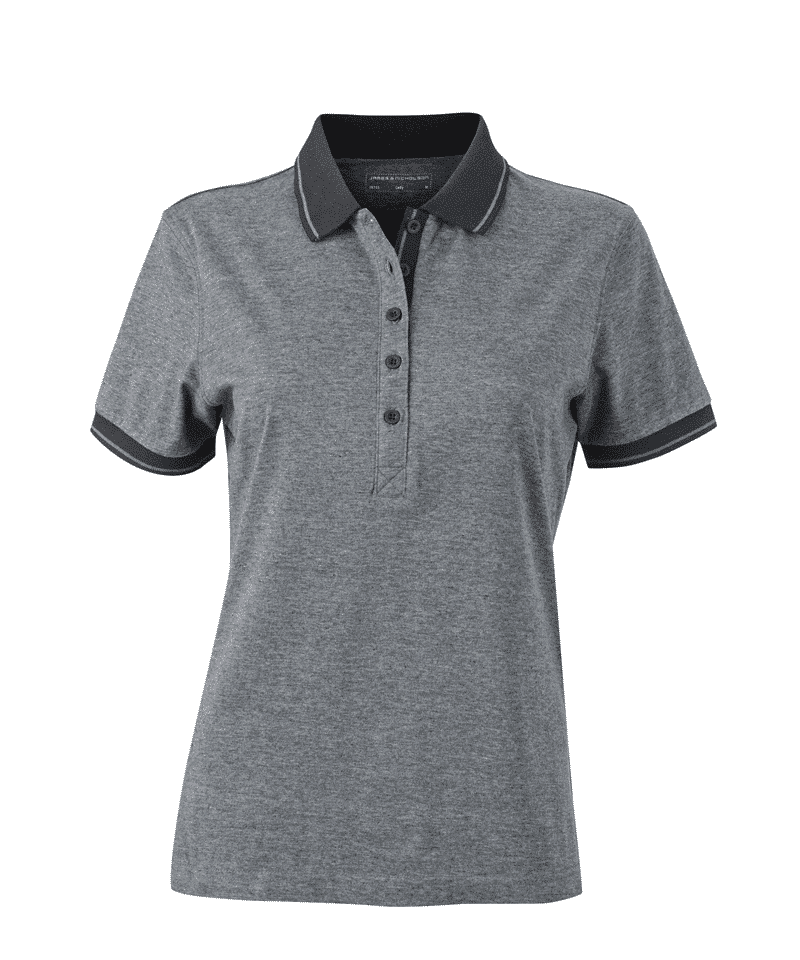 Polo Donna bicolore manica corta JN705 grigio