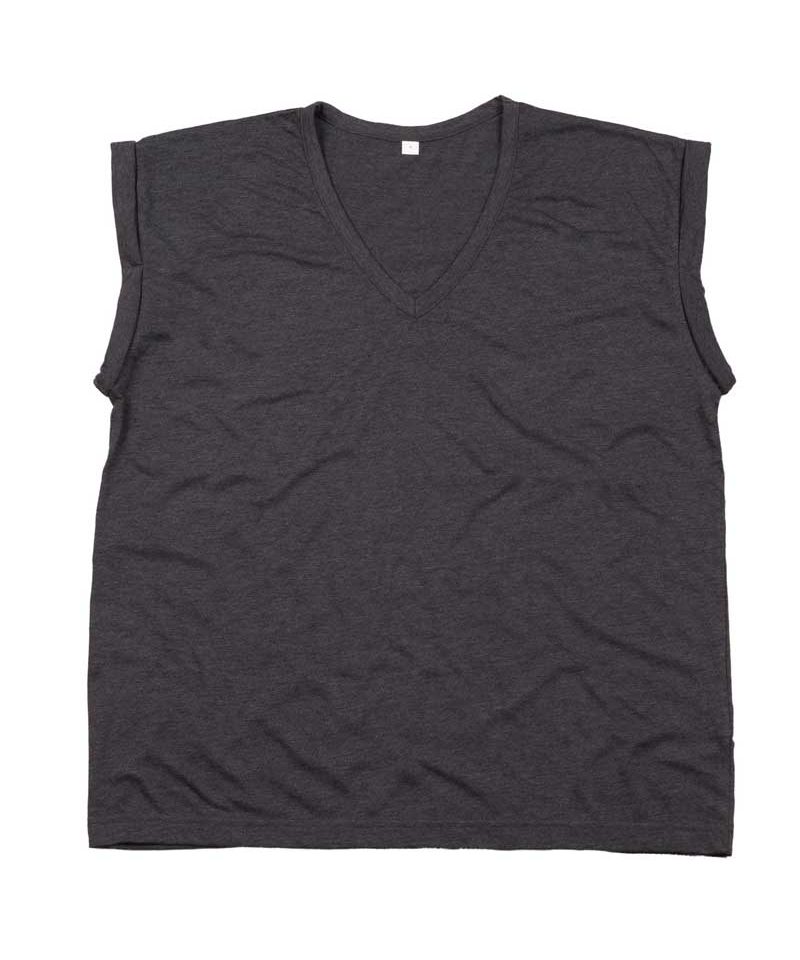 T-shirt Donna collo V Mantis MAM115 grigio carbone