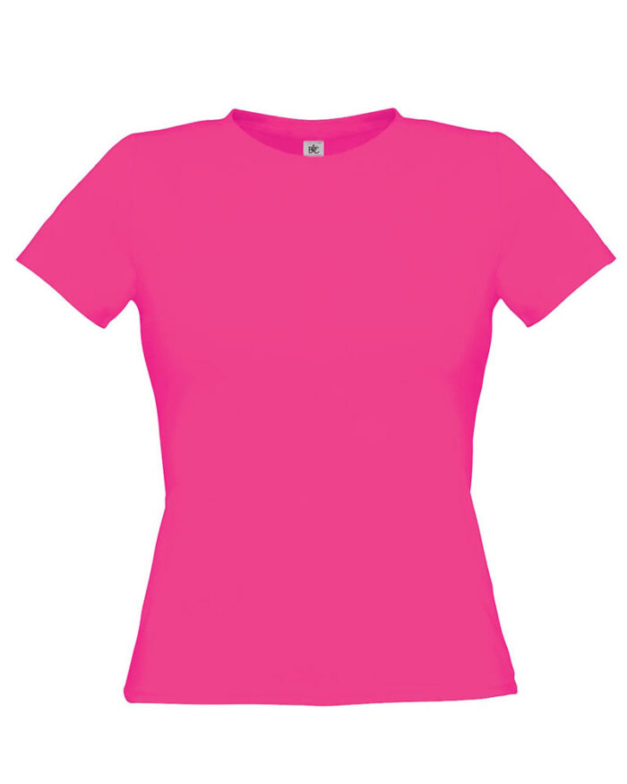 T-shirt-donna-girocollo-fluorescente-BCTW251-fuxia-rosa-fluo