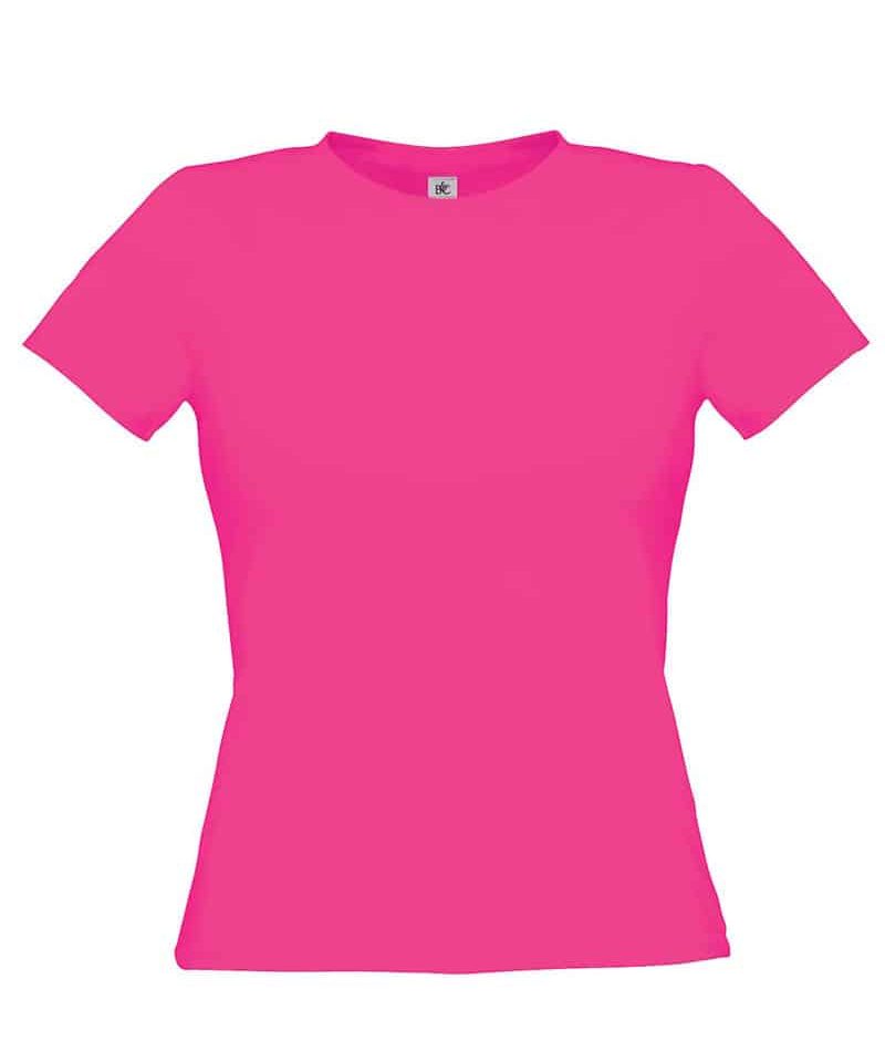 T-shirt-donna-girocollo-fluorescente-BCTW251-fuxia-rosa-fluo