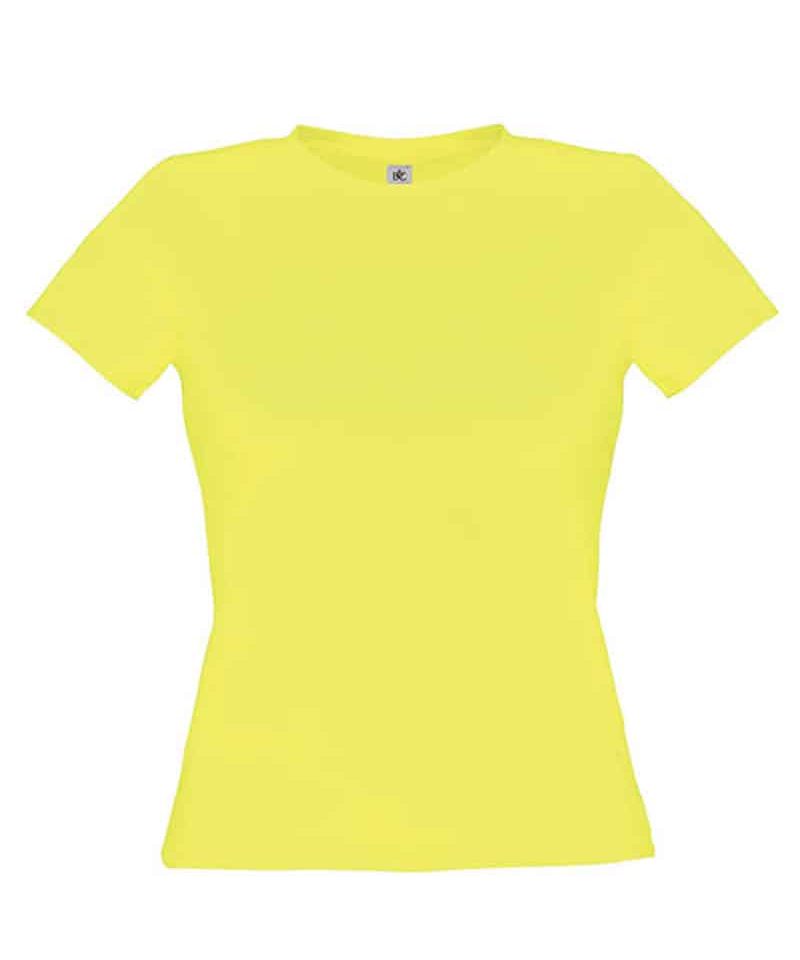 T-shirt-donna-girocollo-fluorescente-BCTW251-giallo-fluo