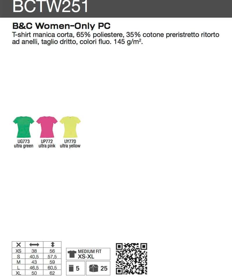 T-shirt-donna-girocollo-fluorescente-BCTW251-scheda-tecnica