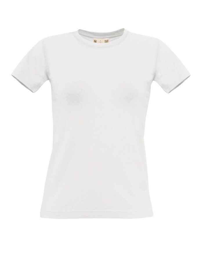 T-shirt-donna-manica-corta-biologico-B&C-collection-BCTWB01-bianco