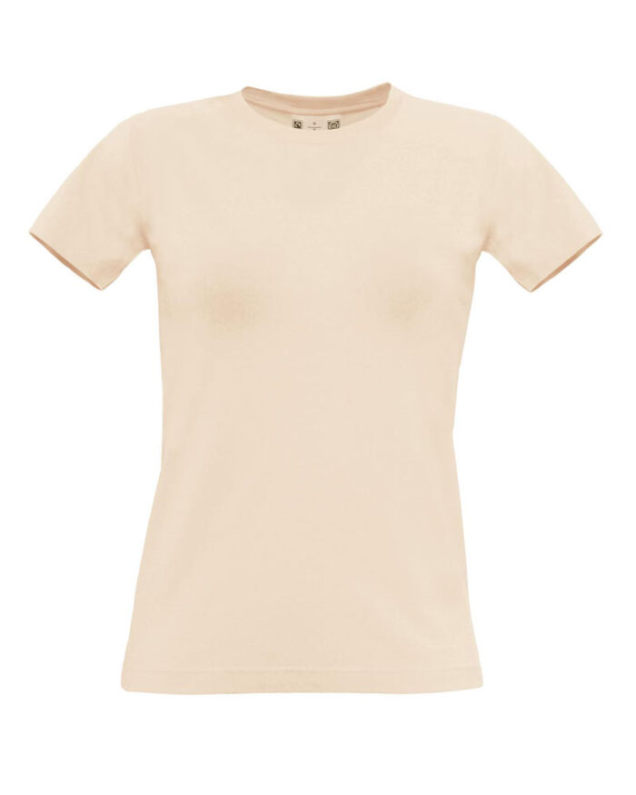 T-shirt-donna-manica-corta-biologico-B&C-collection-BCTWB01-naturale
