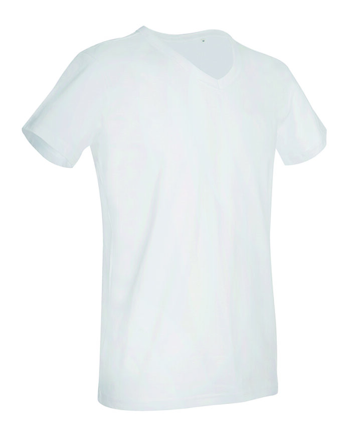 T-shirt uomo collo V Slim Stedman ST9010 bianco