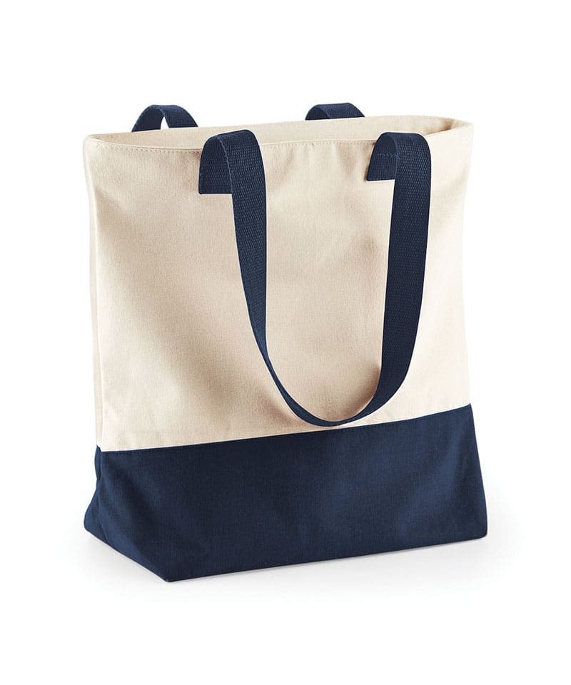 Borsa-Mare-Bicolore-in-cotone-canvas-BagBase-BG683-blu-notte