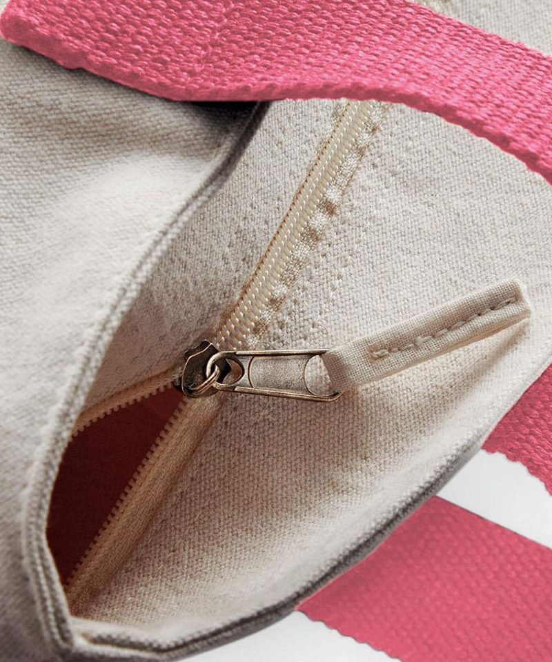 Borsa-Mare-Bicolore-in-cotone-canvas-BagBase-BG683-zip