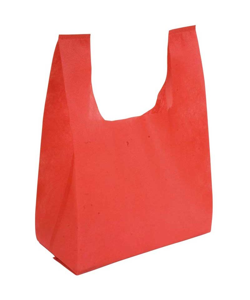 Mini Shopper in TNT termosaldato manici corti e soffietto 11110 16 Mini Shopper personalizzate online in TNT piccola BYB 11110 Rosso