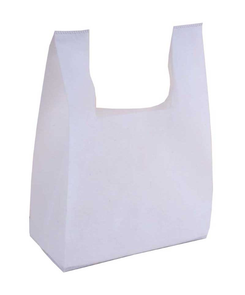 Mini Shopper in TNT termosaldato manici corti e soffietto 11110 12 Mini Shopper personalizzate online in TNT piccola BYB 11110 bianco
