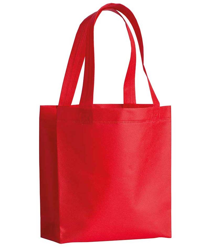 Mini Shopper in TNT termosaldato manici corti e soffietto 15142 18 Mini Shopper personalizzate online in TNT termosaldato 15142 rosso 1