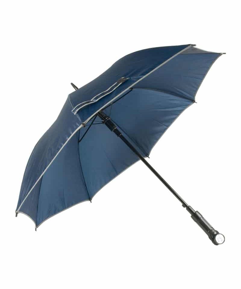 Ombrello automatico catarifrangente con torcia nel manico 12502 18 Ombrello automatico con torcia nel manico bordo catarifrangente 12502 blu notte