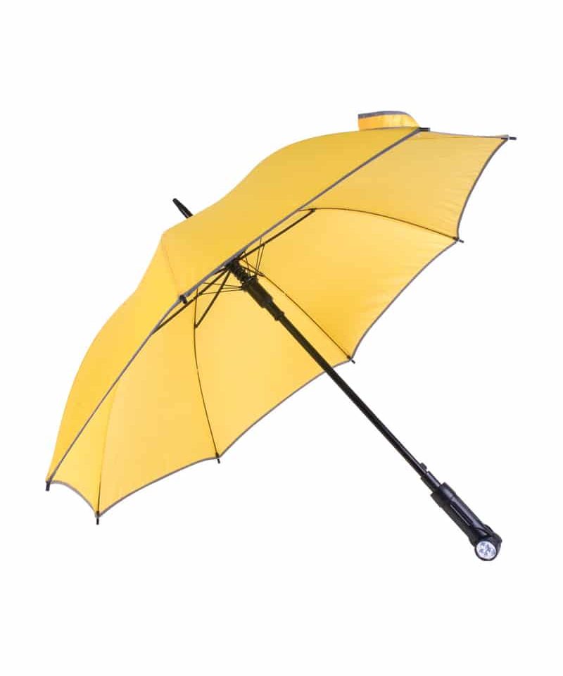 Ombrello automatico catarifrangente con torcia nel manico 12502 20 Ombrello automatico con torcia nel manico bordo catarifrangente 12502 giallo