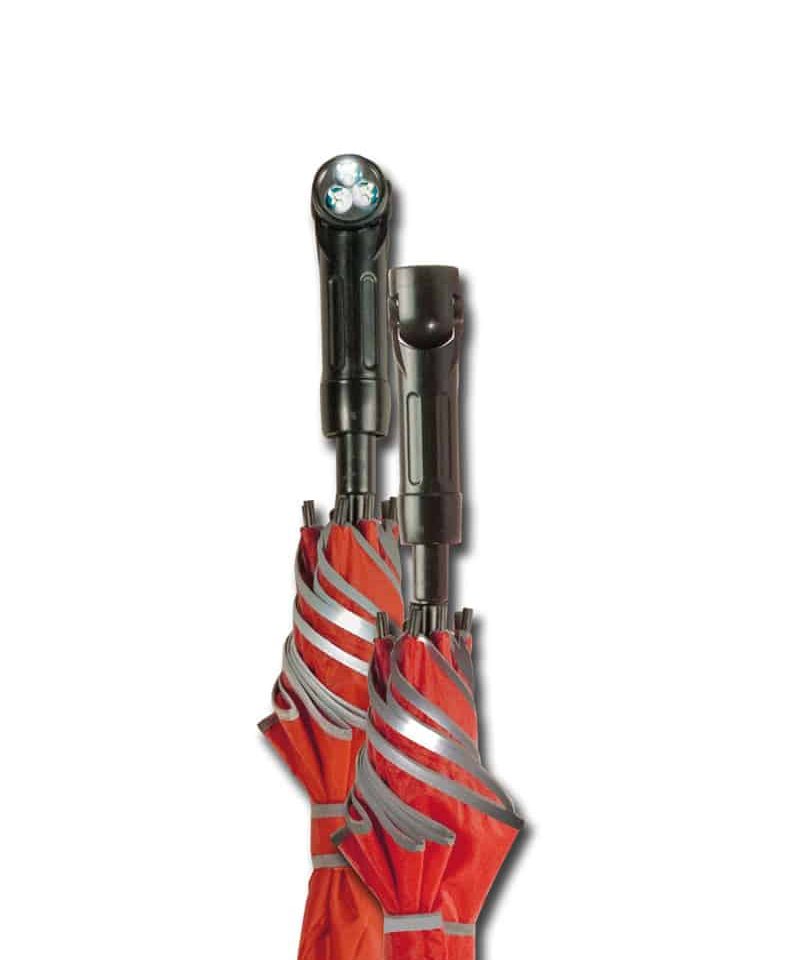 Ombrello automatico catarifrangente con torcia nel manico 12502 12 Ombrello automatico con torcia nel manico bordo catarifrangente 12502 rosso manico