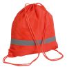 Sacca portascarpe zainetto con banda rifrangente 16119 2 Sacca portascarpe zainetto con banda rifrangente BYB 16119 rosso