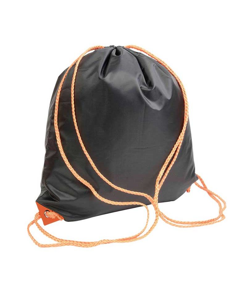 Sacca Portascarpe Nera con cordini a contrasto 18128 12 Sacca-portascarpe-zaino-nero-con-cordini-in-contrasto-BYB-18128-arancio