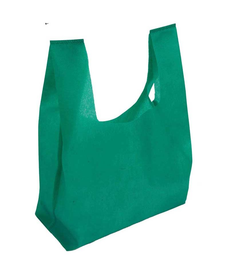 Shopper in TNT termosaldato 11134 17 Shopper in TNT termosaldato BYB 11134 verde prato