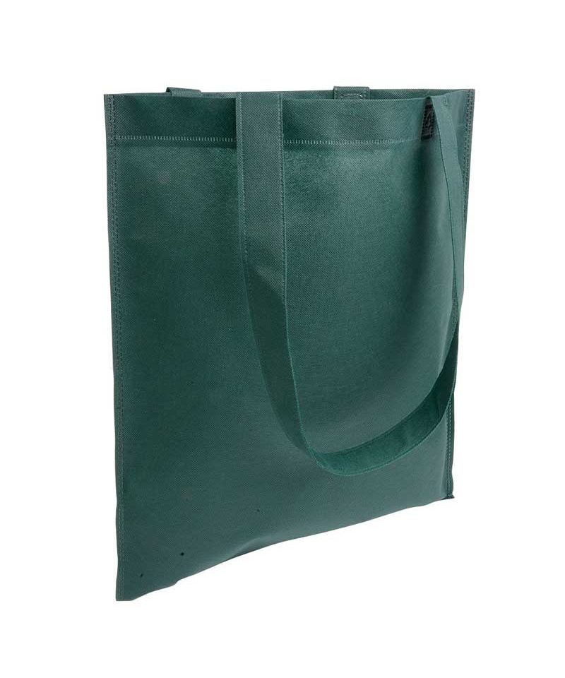 Shopper TNT termosaldato 11107 25 Shopper in TNT termosaldato manici lunghi BYB 11107 verde bottiglia