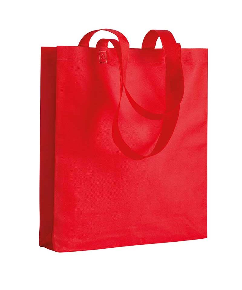 Shopper in TNT termosaldato con manici lunghi e soffietto 16120