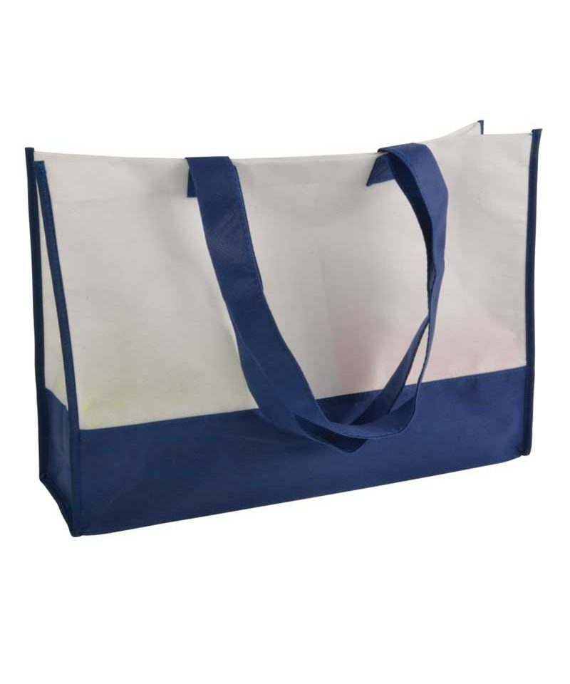 Shopper personalizzate online in TNT bicolore BYB 14110 bianco blu