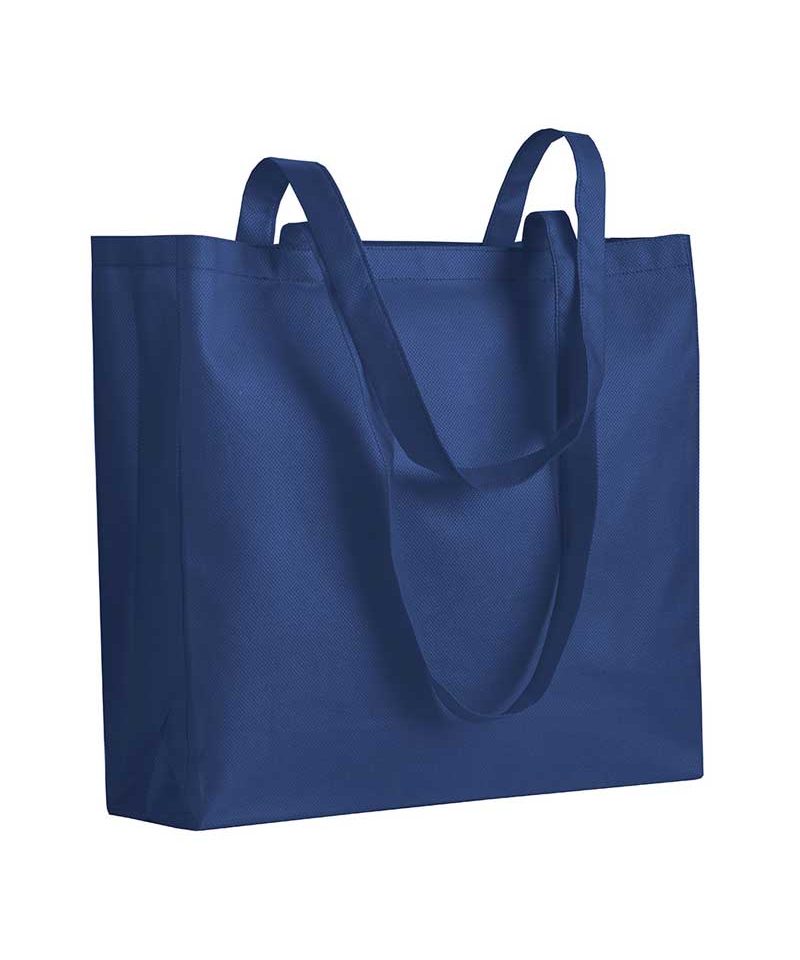 Shopper in TNT cucito con soffietto 06119 14 Shopper personalizzate online in TNT cucito BYB 06119 blu