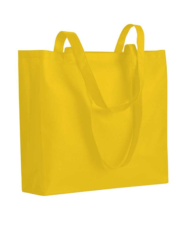 Shopper in TNT cucito con soffietto 06119 15 Shopper personalizzate online in TNT cucito BYB 06119 giallo