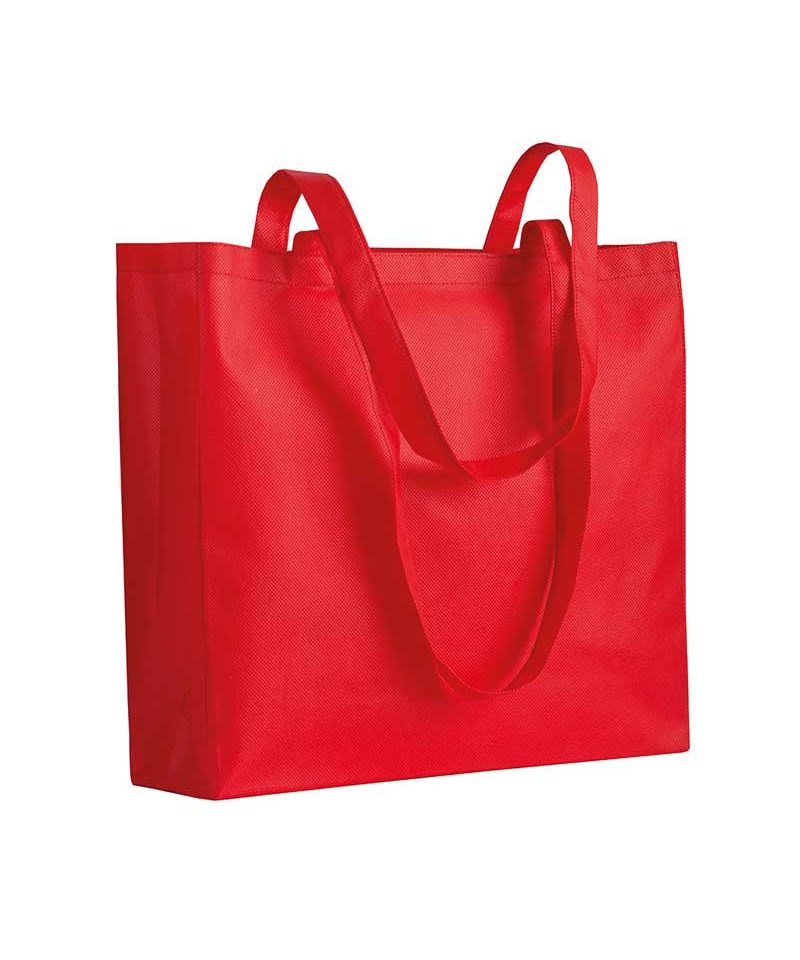 Shopper in TNT cucito con soffietto 06119 17 Shopper personalizzate online in TNT cucito BYB 06119 rosso