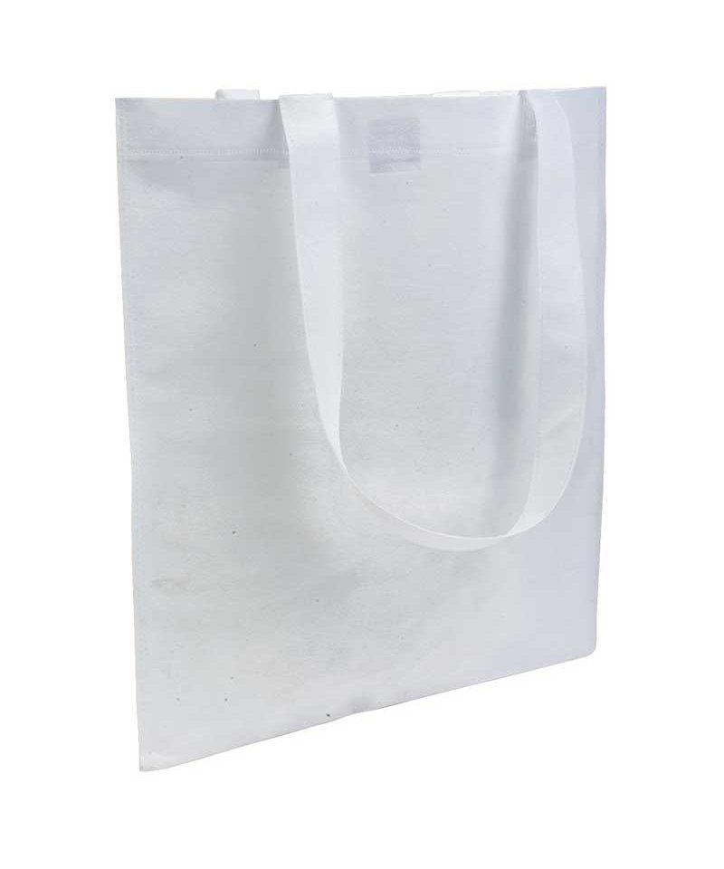 Shopper personalizzate online in TNT manici lunghi BYB 00567 bianco