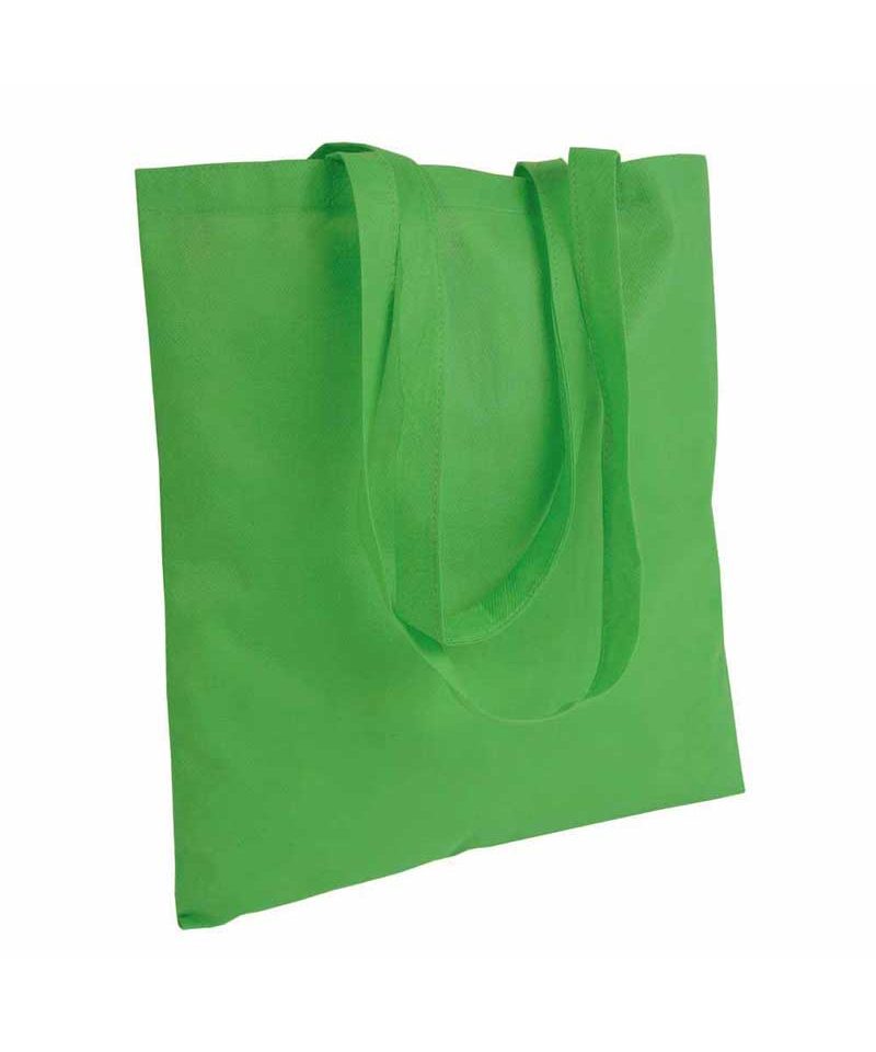 Shopper personalizzate online in TNT manici lunghi BYB 00567 verde lime