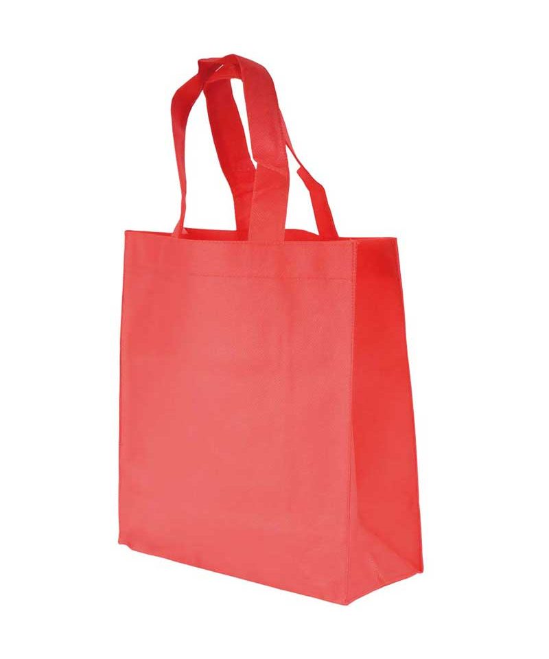 Mini Shopper in TNT cucito manici corti e soffietto 06115 15 Shopper personalizzate online in TNT mini BYB 06115 rosso