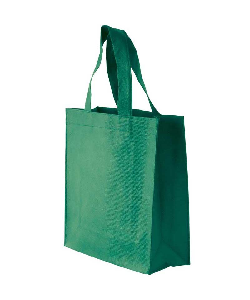 Mini Shopper in TNT cucito manici corti e soffietto 06115 16 Shopper personalizzate online in TNT mini BYB 06115 verde