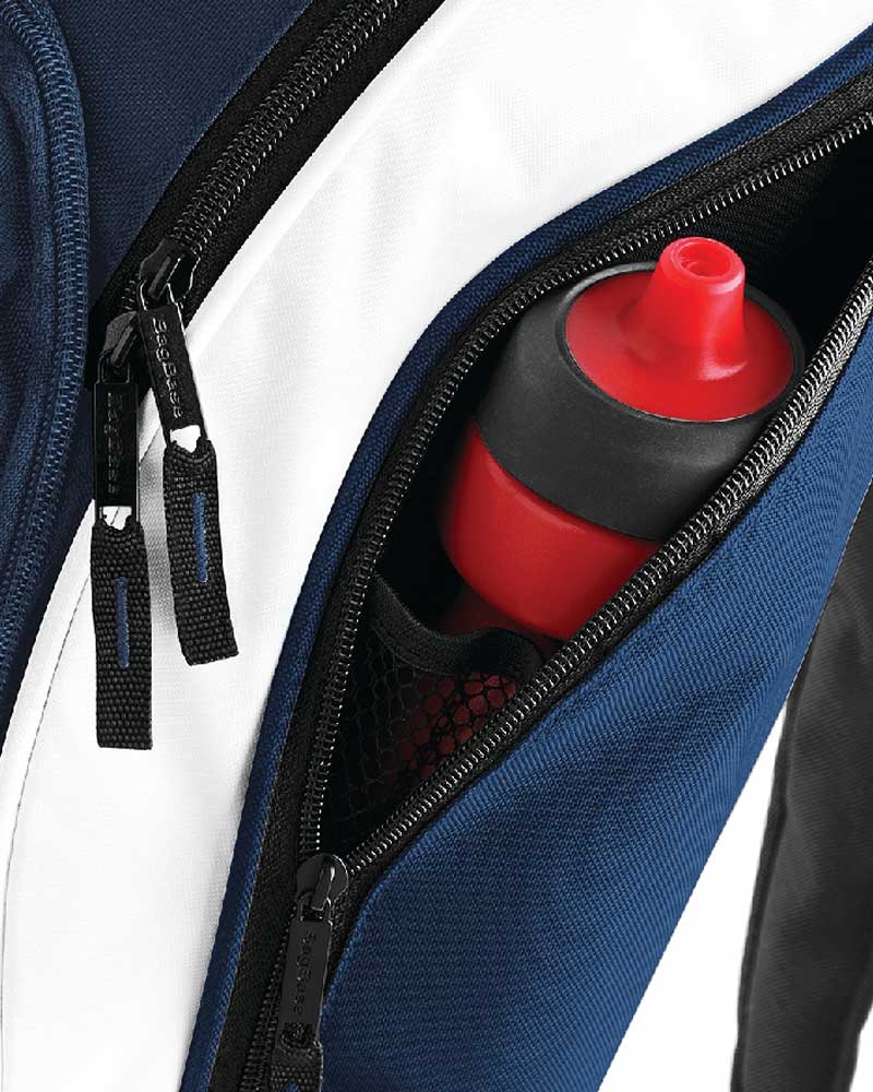 Zaino Multitasca Bicolore Bagbase BG571 8 Zaino-multitasche-Bagbase-BG571--blu-bianco-nero-tasca-frontale