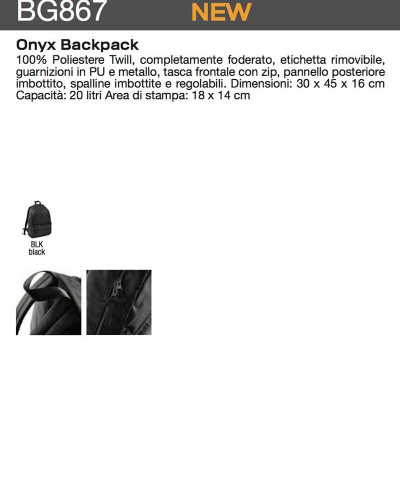 Zaino multitasca Bagbase BG867 nero