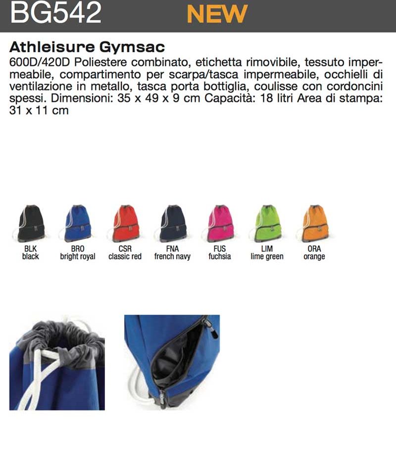 Zaino portascarpe con Tasca Frontale Bagbase BG542 23 sacca-portascarpe-con-tasca-frontale-Bagbase-BG542-copertina
