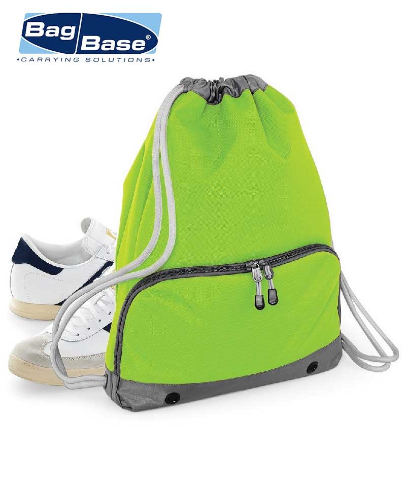 sacca-portascarpe-con-tasca-frontale-Bagbase-BG542-verde-lime