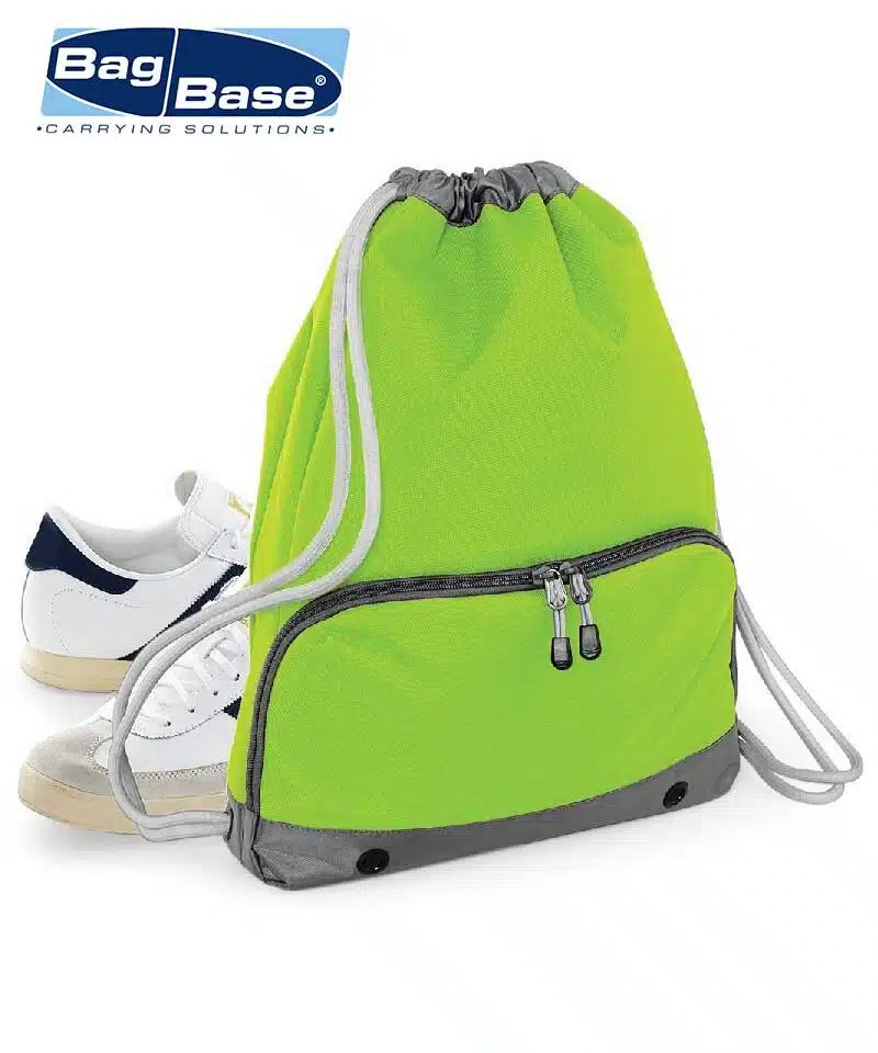 sacca-portascarpe-con-tasca-frontale-Bagbase-BG542-verde-lime